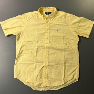 Polo by Ralph Lauren Men's Casual Yellow Button Down Shirt